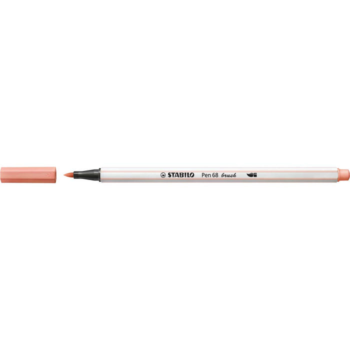 STABILO Pennarello Premium Con Punta A Pennello, Stabilo Pen 68 Brush, Carnicino Chiaro - 568/26