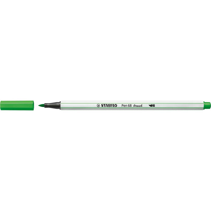 STABILO Pennarello Premium Con Punta A Pennello, Stabilo Pen 68 Brush, Verde Chiaro - 568/33