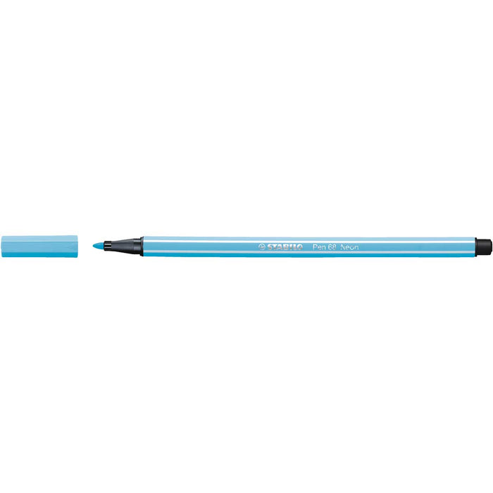 STABILO Pennarello Premium, Stabilo Pen 68, Fluo Blu - 68/031