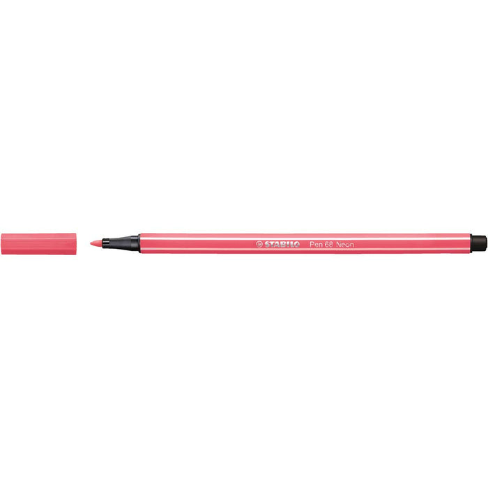 STABILO Pennarello Premium, Stabilo Pen 68, Fluo Rosso - 68/040