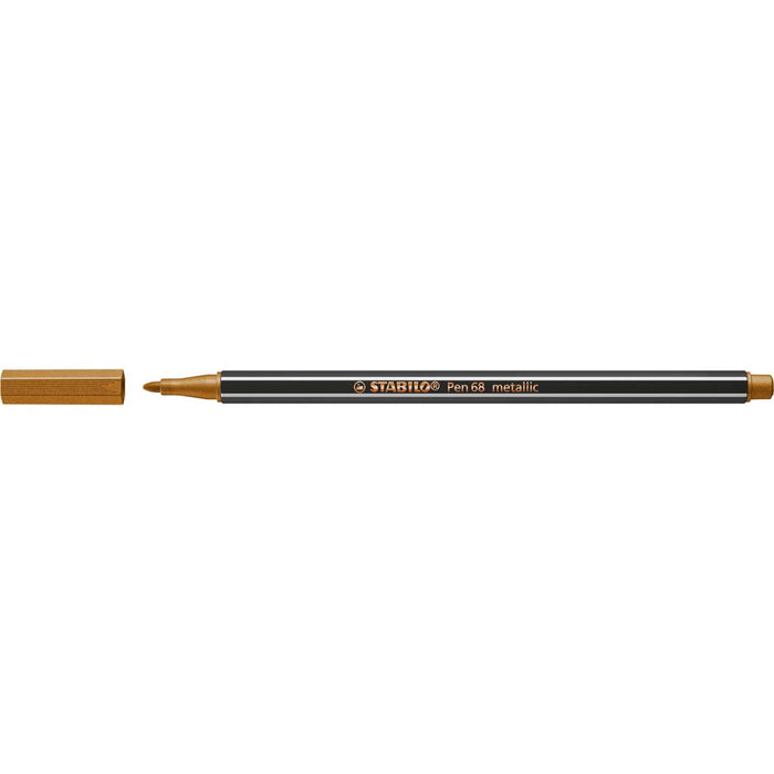 STABILO Pennarello Premium Metallizzato, Stabilo Pen 68 Metallic, Bronzo - 68/820