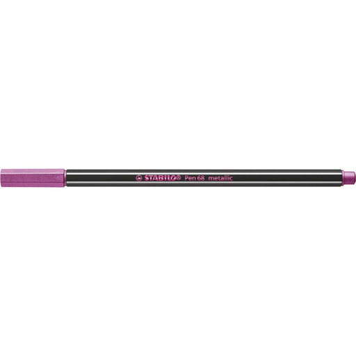 STABILO Pennarello Premium Metallizzato, Stabilo Pen 68 Metallic, Rosa Metallizzato - 68/856