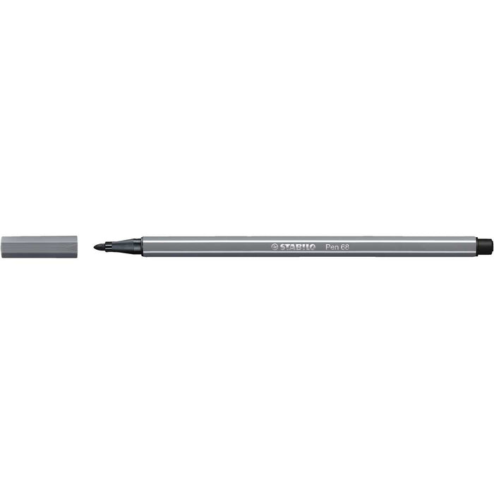 STABILO Pennarello Premium, Stabilo Pen 68, Grigio Scuro - 68/96