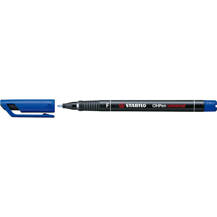 STABILO Marcatore, Stabilo Ohpen Universal Permanente, Tratto Fine (0,7 Mm), Blu - 842/41
