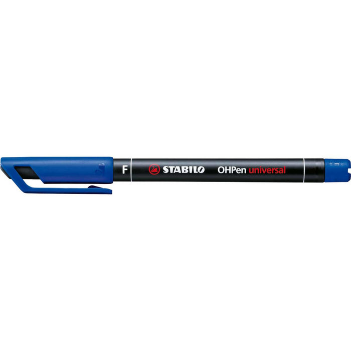 STABILO Marcatore, Stabilo Ohpen Universal Permanente, Tratto Fine (0,7 Mm), Blu - 842/41